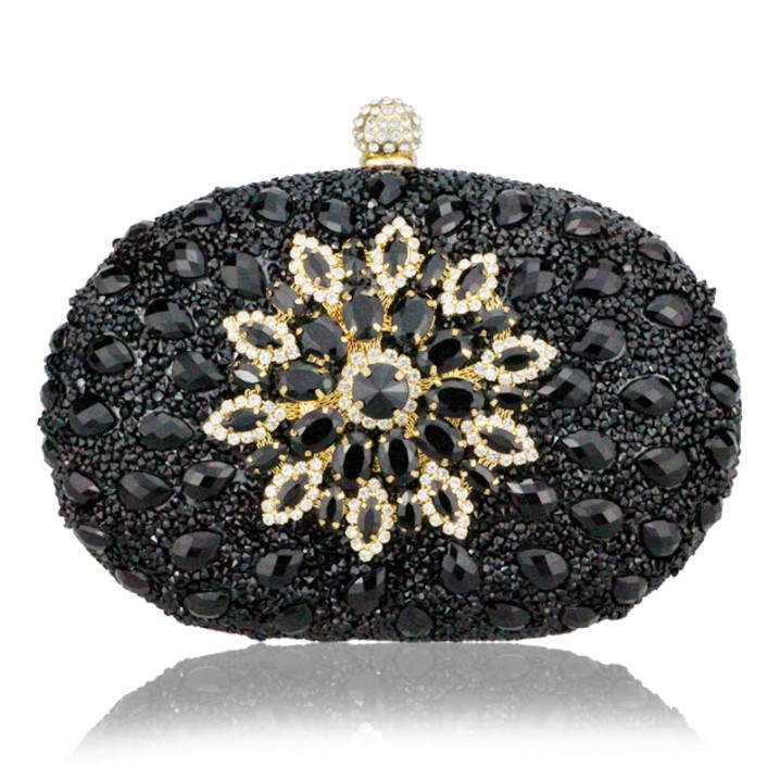 Elegant Silver Diamond Wedding Clutch Bag for Women - Perfect for Bridal Parties, Prom & Evening Events