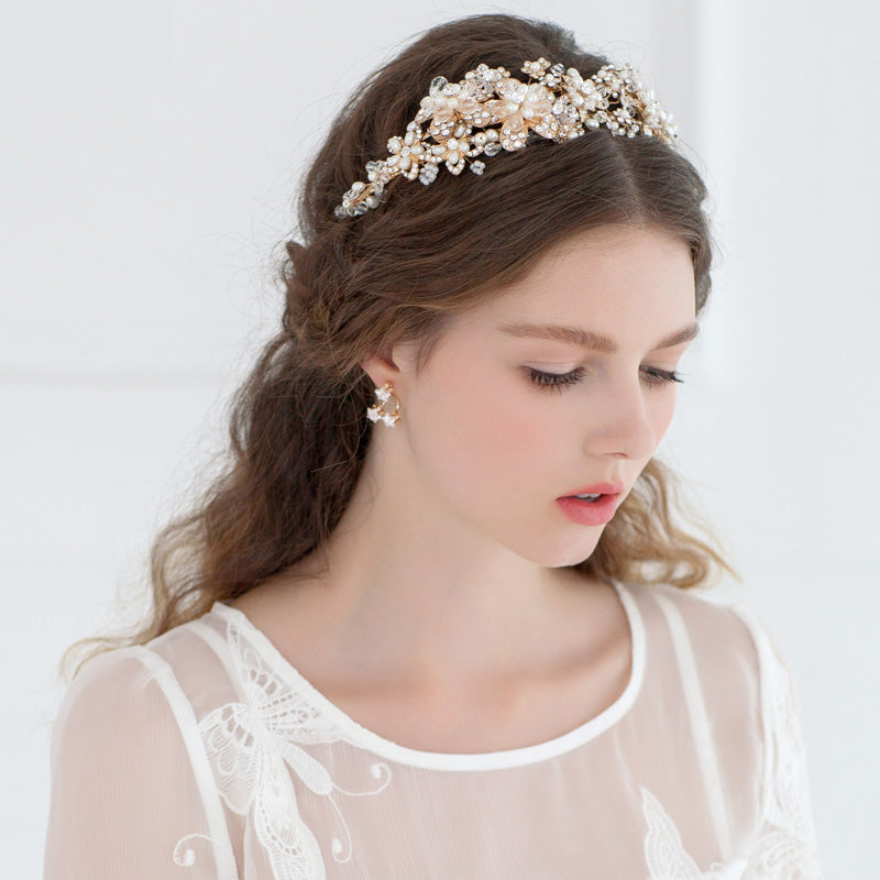 Sparkling Rhinestone Bridal Tiara for Wedding - Elegant Crystal Crown for Bride, Flower Girl, Prom, Pageant, and Special Occasions