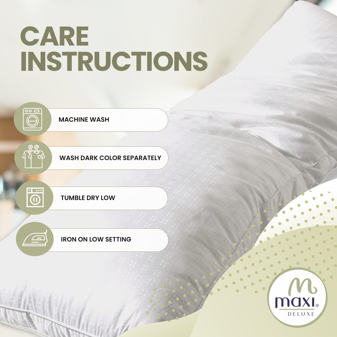 Luxury Hotel-Style Body Pillow - 20x55 Inches, Ultra Soft & Comfortable, 300 Thread Count - Relieves Neck & Back Pain - Perfect for Home, Office, or Travel Use