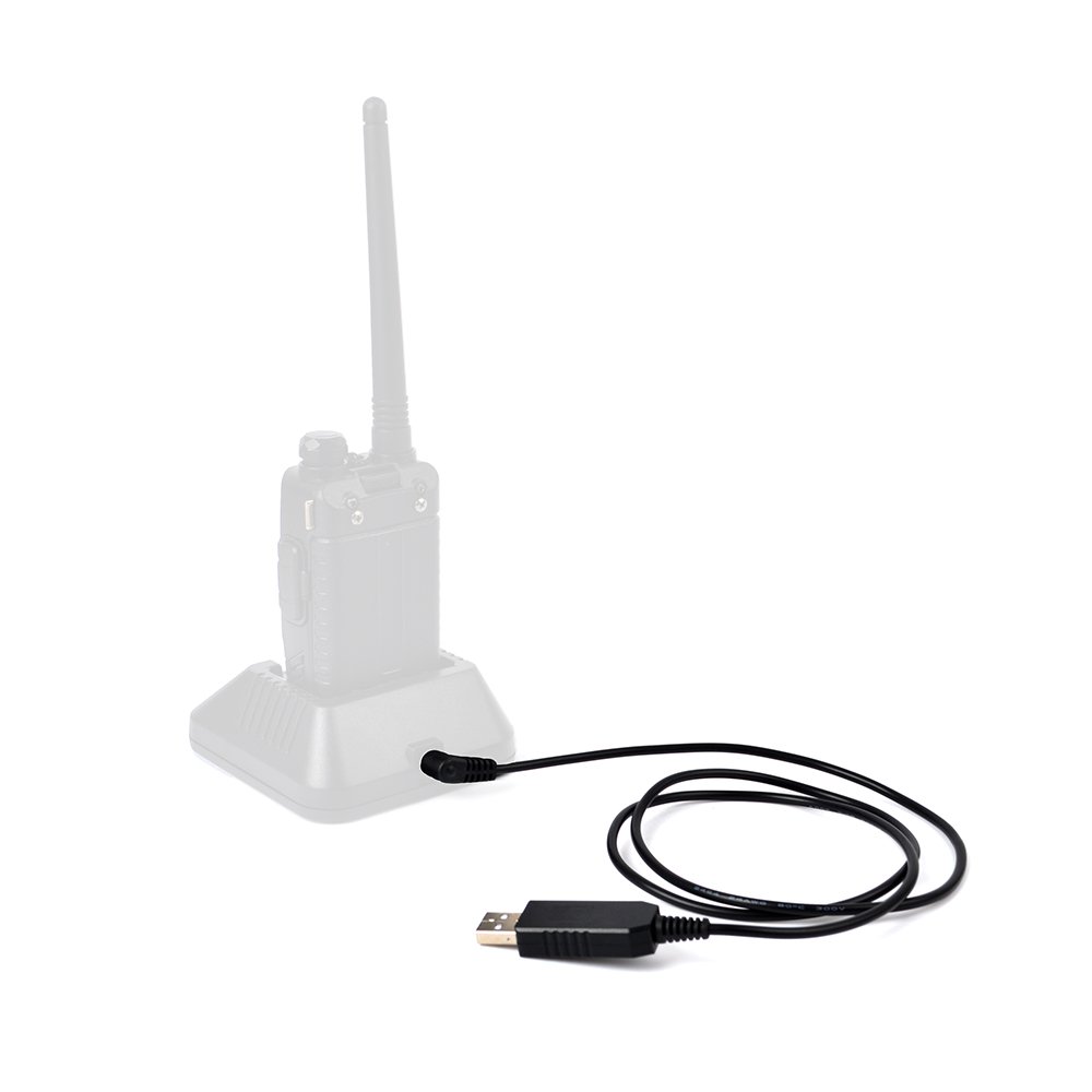 Baofeng UV-5R Series Desk Charger with DC & USB Port - Compatible with UV-5RA/UV-5RB/UV-5RC/UV-5RD/UV-5RE/UV-5RE Plus Ham Radios - Perfect for Emergency Communication, Outdoor Adventures & Security Teams