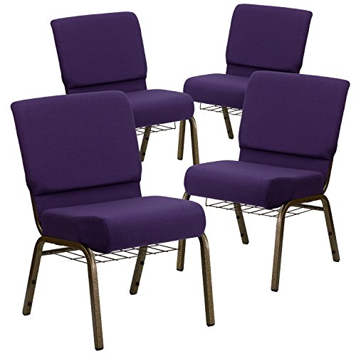 Royal Purple Fabric/Gold Vein Frame