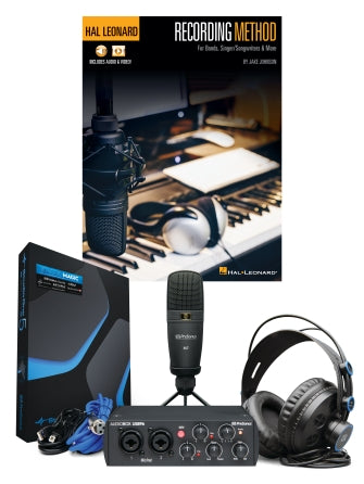 PreSonus Audio Recording Starter Kit - Professional USB Microphone, Headphones & Studio Software for Podcasting, Music & Voiceovers - Perfect for Home Studios & Content Creators