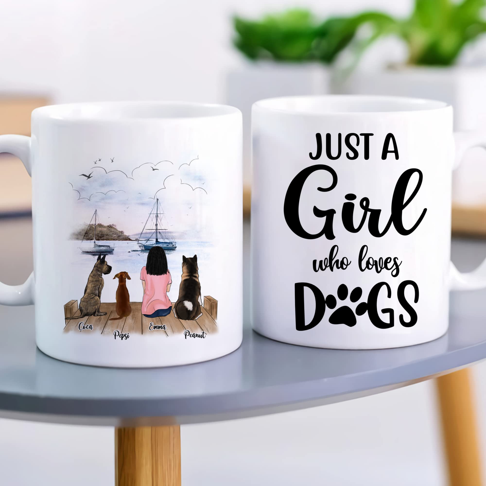 Gossby Custom Dog Mug - Personalized 3 Dogs Design - Perfect Gift for Dog Lovers & Pet Parents - Coffee Cup for Dog Moms - Great for Home, Office & Gifts