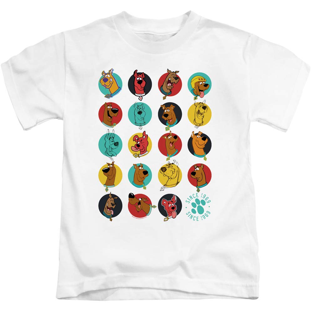 Scooby Doo Boys T-Shirt - Pop Art Cartoon Graphic Tee for Kids - White Cotton Short Sleeve Shirt - Perfect for Halloween, Birthday Parties & Casual Wear
