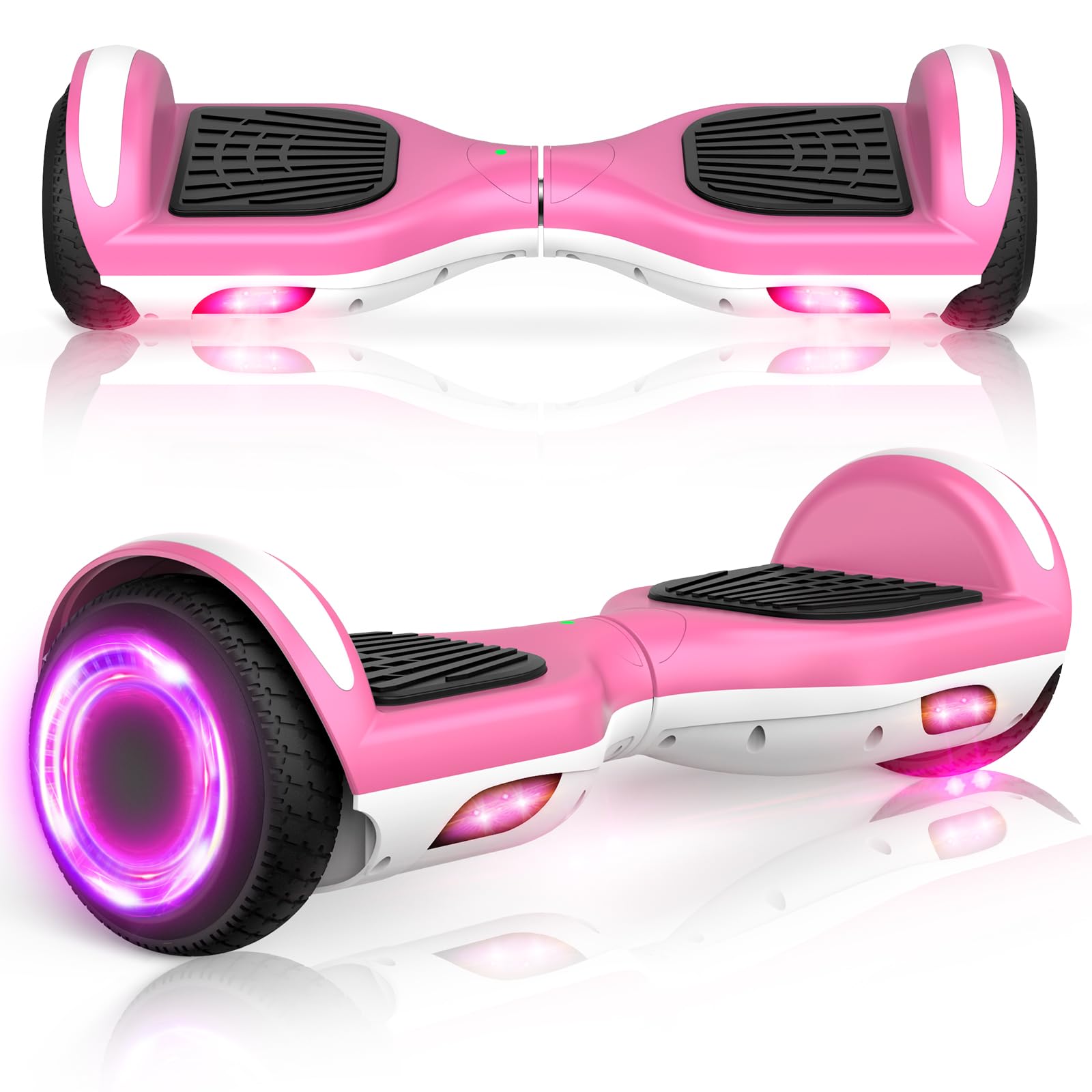 6.5 Inch Self-Balancing Hoverboard Scooter with Bluetooth Speaker & LED Lights - Electric Hover Board for Kids Ages 6-12 - Perfect for Indoor/Outdoor Riding, Commuting & Fun Activities