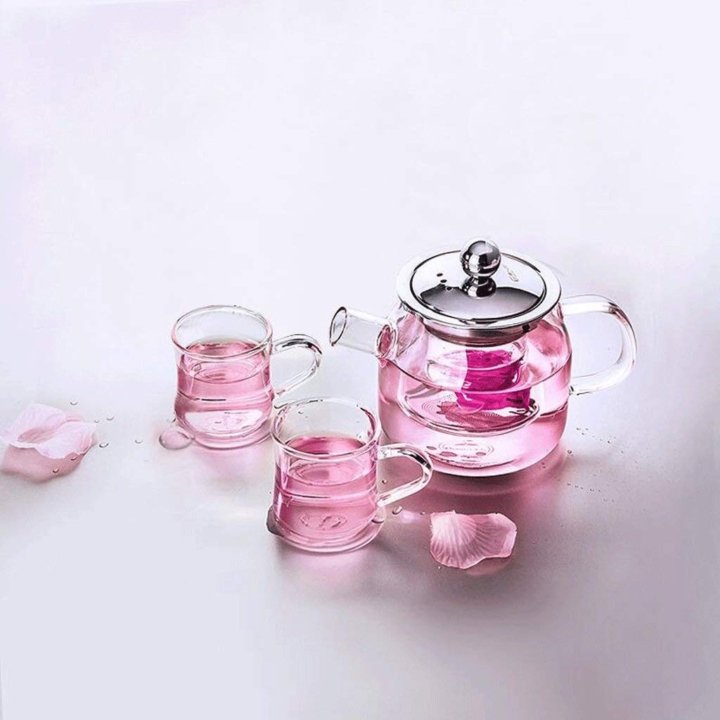 Premium Borosilicate Glass Teapot with Stainless Steel Infuser & Lid - Stovetop Safe Loose Leaf & Blooming Tea Kettle - Perfect for Home, Office & Tea Ceremonies
