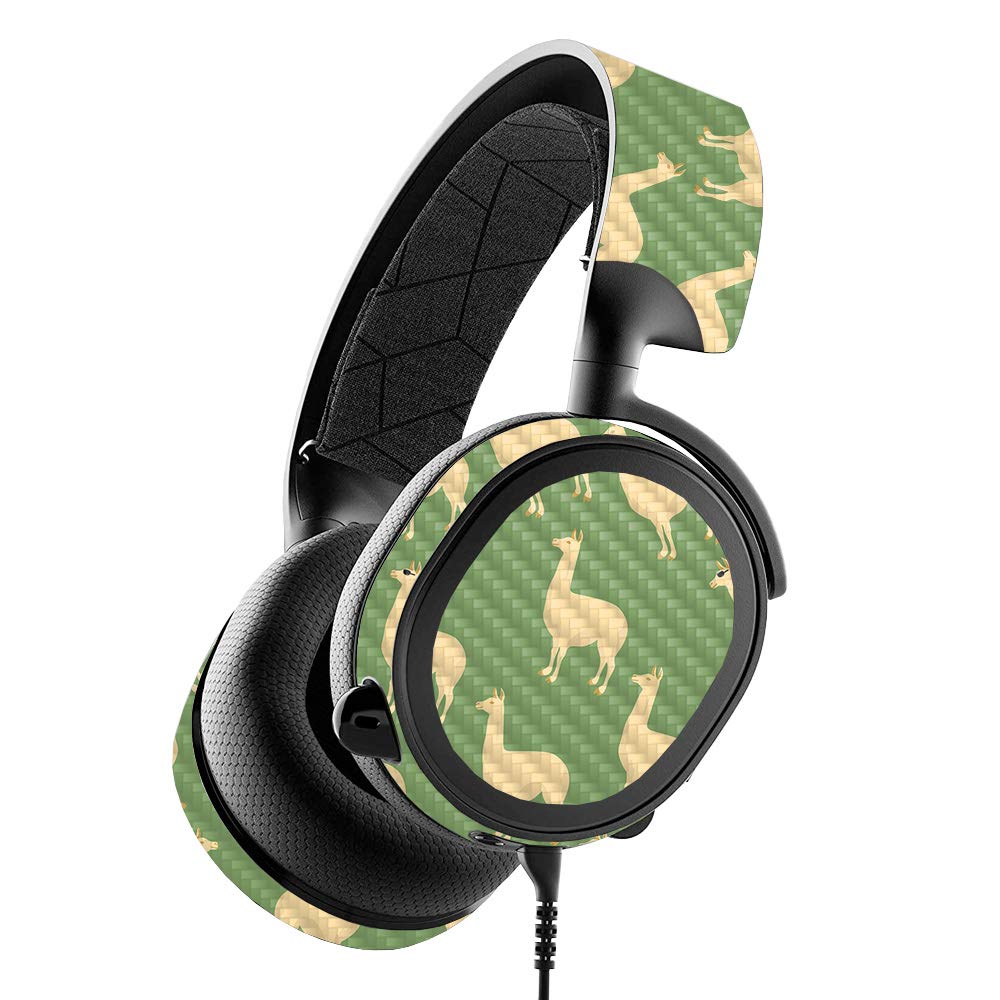 Premium Carbon Fiber Skin for SteelSeries Arctis 3 Headset - Durable Llama Design | Protective Textured Finish | Easy Application & Removal | Made in USA | Perfect for Gaming, Travel & Customization