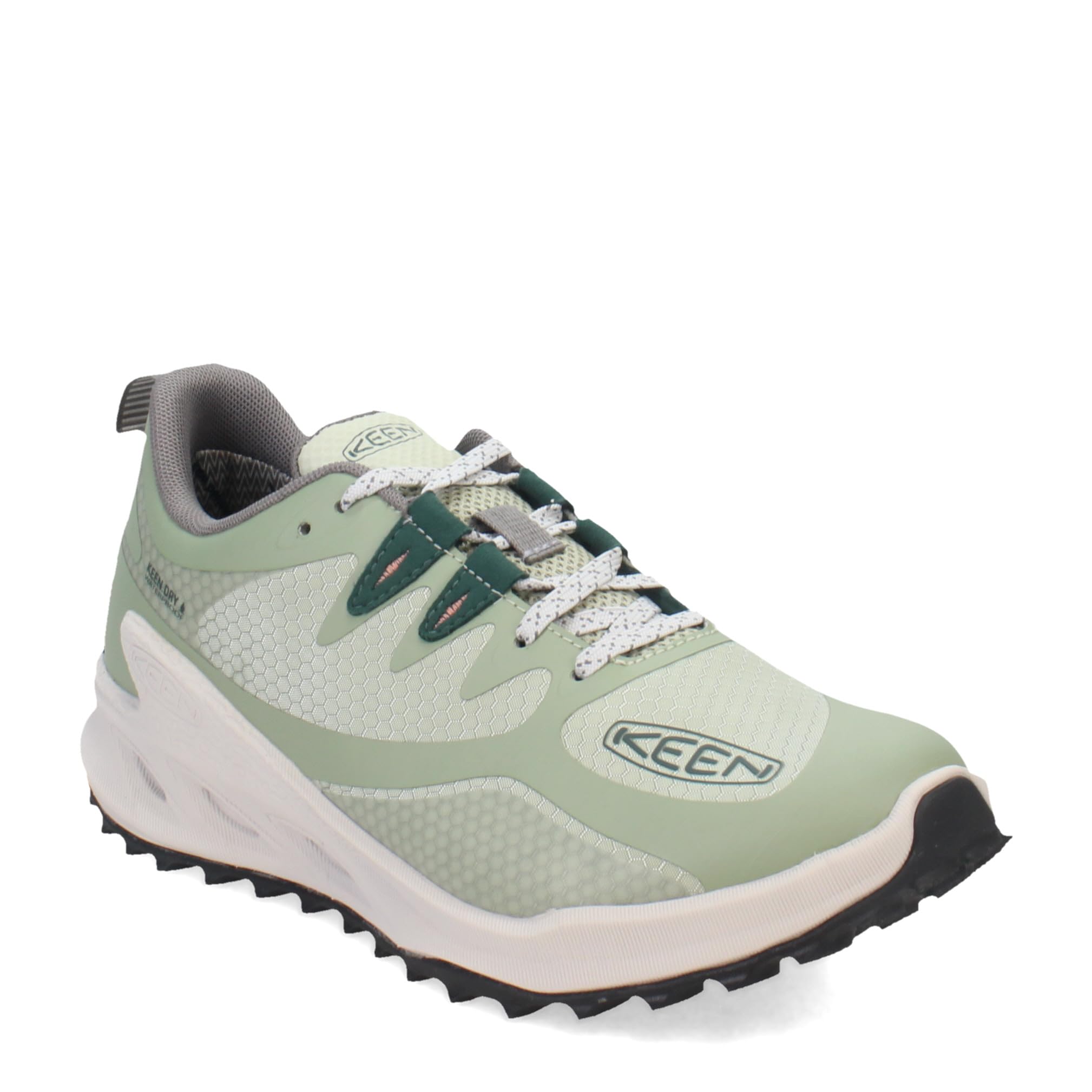KEEN Women's Zionic Low Height Waterproof Hiking Shoes - All Terrain Trail Running & Outdoor Adventure Footwear, Desert Sage/Ember Glow, Size 7 | Perfect for Hiking, Camping & Travel