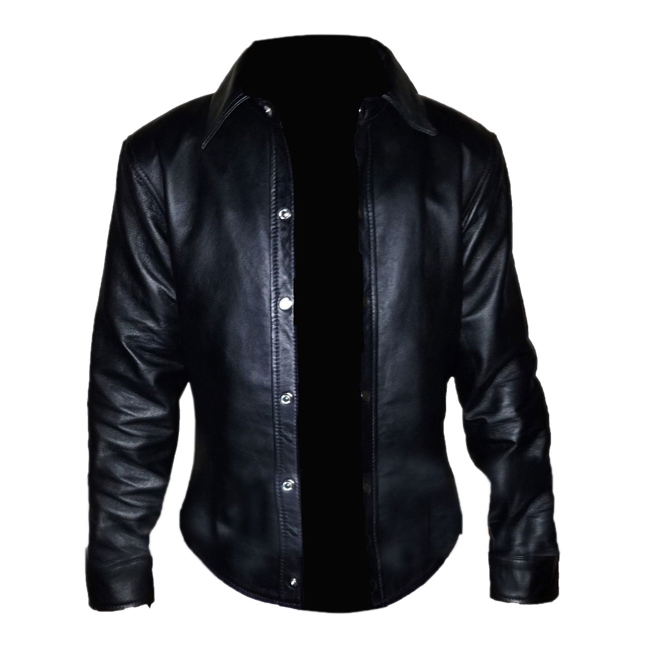 Premium Men's Real Sheep Leather Long Sleeve Shirt - BLUF Gay Collection | Stylish & Durable Leather Shirt for Casual Wear, Night Out & Fashion Events