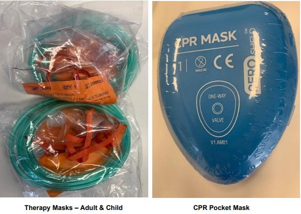 Oxygen Resuscitation Unit Oxi RESQ Emergency First Aid Kit (Blue) - Portable CPR Device for Cardiac Arrest & Respiratory Emergencies - Perfect for Hospitals, Ambulances & Home First Aid Kits