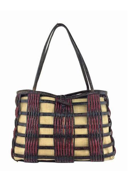 Nancy Gonzalez Woven Crocodile Leather Medium Basket Tote Handbag - Luxury Designer Women's Shoulder Bag for Work, Travel & Everyday Use