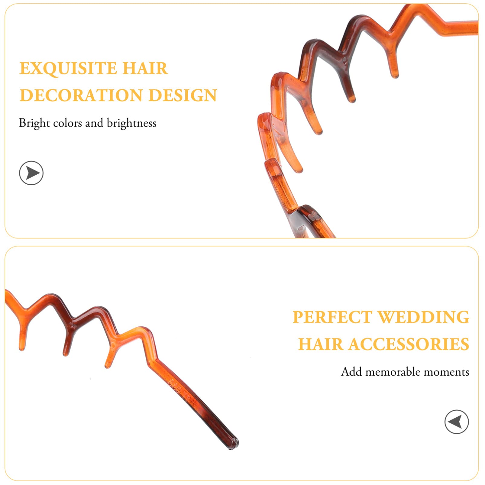 Minkissy Men's Hair Band 2 Pack - Anti-Slip Zigzag Tooth Headbands for Women & Men, Wavy Hair Comb Accessories for Sports, Workouts, Yoga, and Daily Use