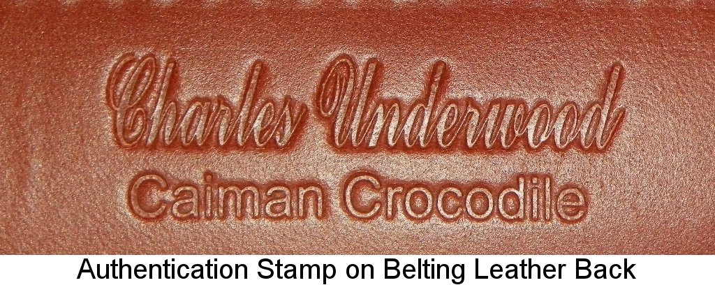 Genuine Caiman Crocodile Leather Belt 1-3/16
