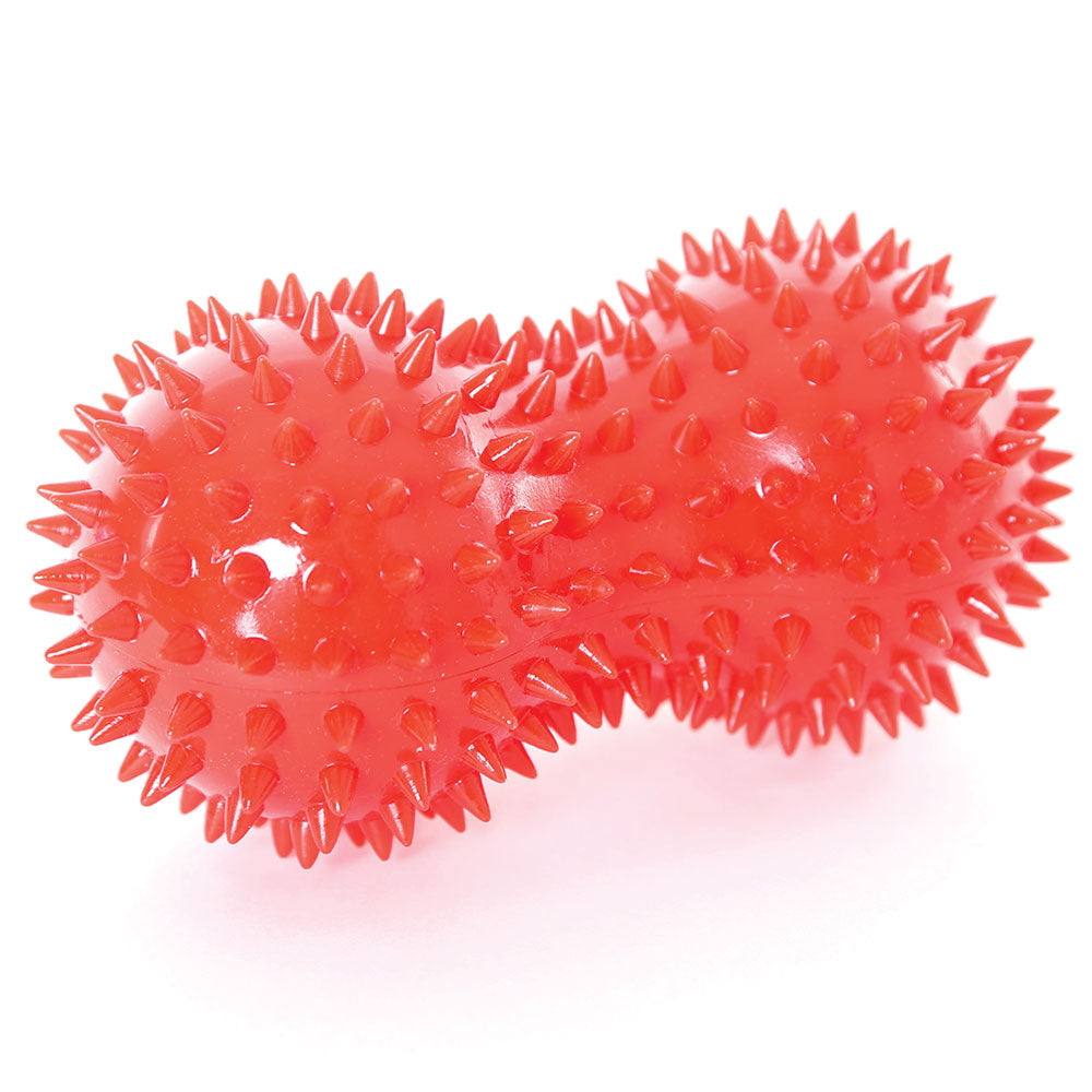 66Fit Peanut Spiky Massage Ball - Deep Tissue Muscle Roller for Back, Neck & Foot Pain Relief - Portable Massage Tool for Athletes, Yoga & Physical Therapy