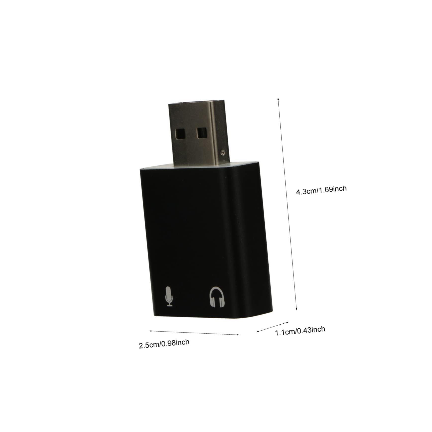 OSALADI 2-Pack USB External Sound Card - High-Quality Stereo Audio Adapter for Laptop & PC, Aluminum Alloy USB Headset & Microphone Adapter with 3D Sound | Perfect for Gaming, Online Meetings & Music Production