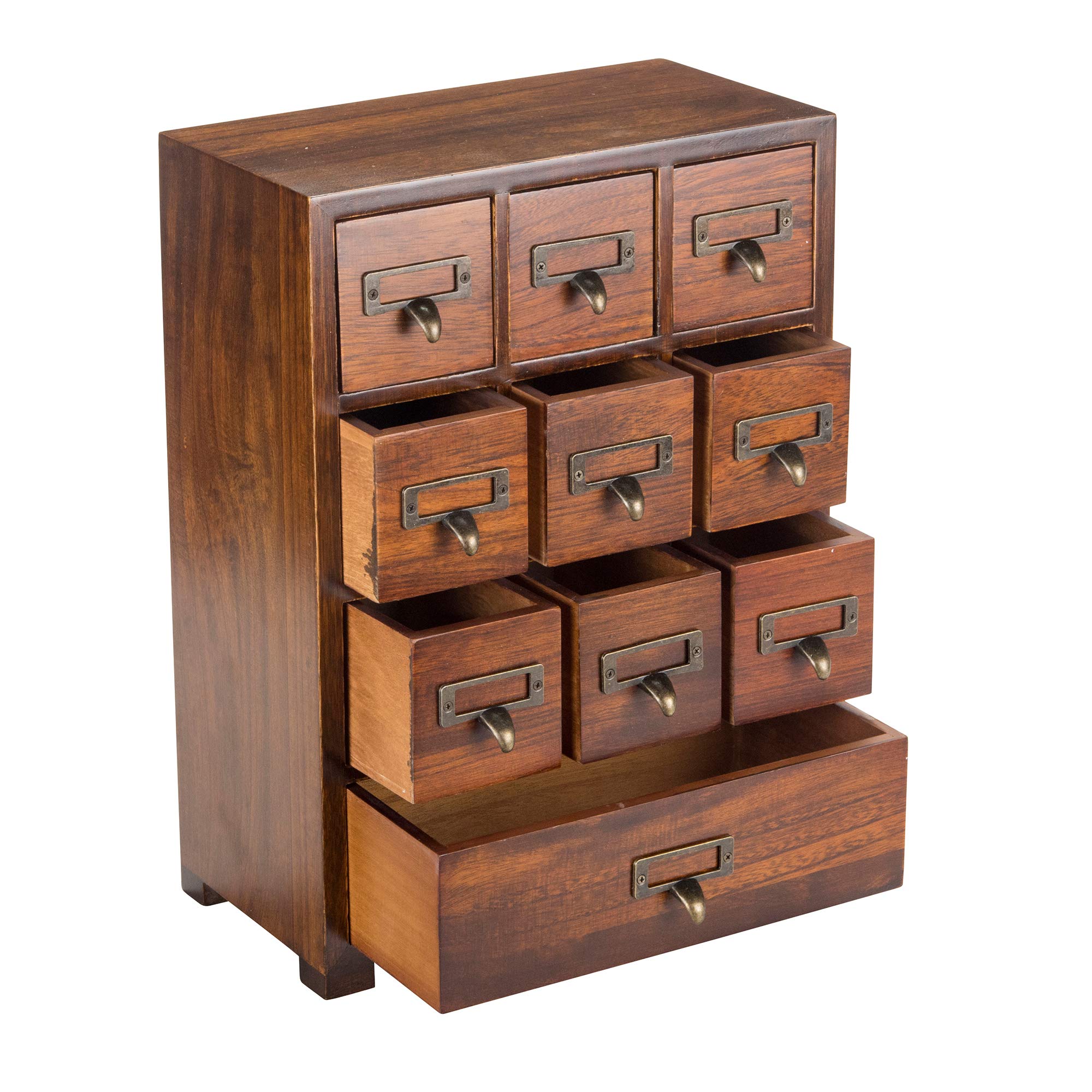 Primo Supply Traditional Solid Wood Small Chinese Medicine Cabinet - Vintage Apothecary Drawer Herbal Dresser with Great Storage | Fully Assembled Tall Cabinet for Home Office, Bathroom & Bedroom Organization