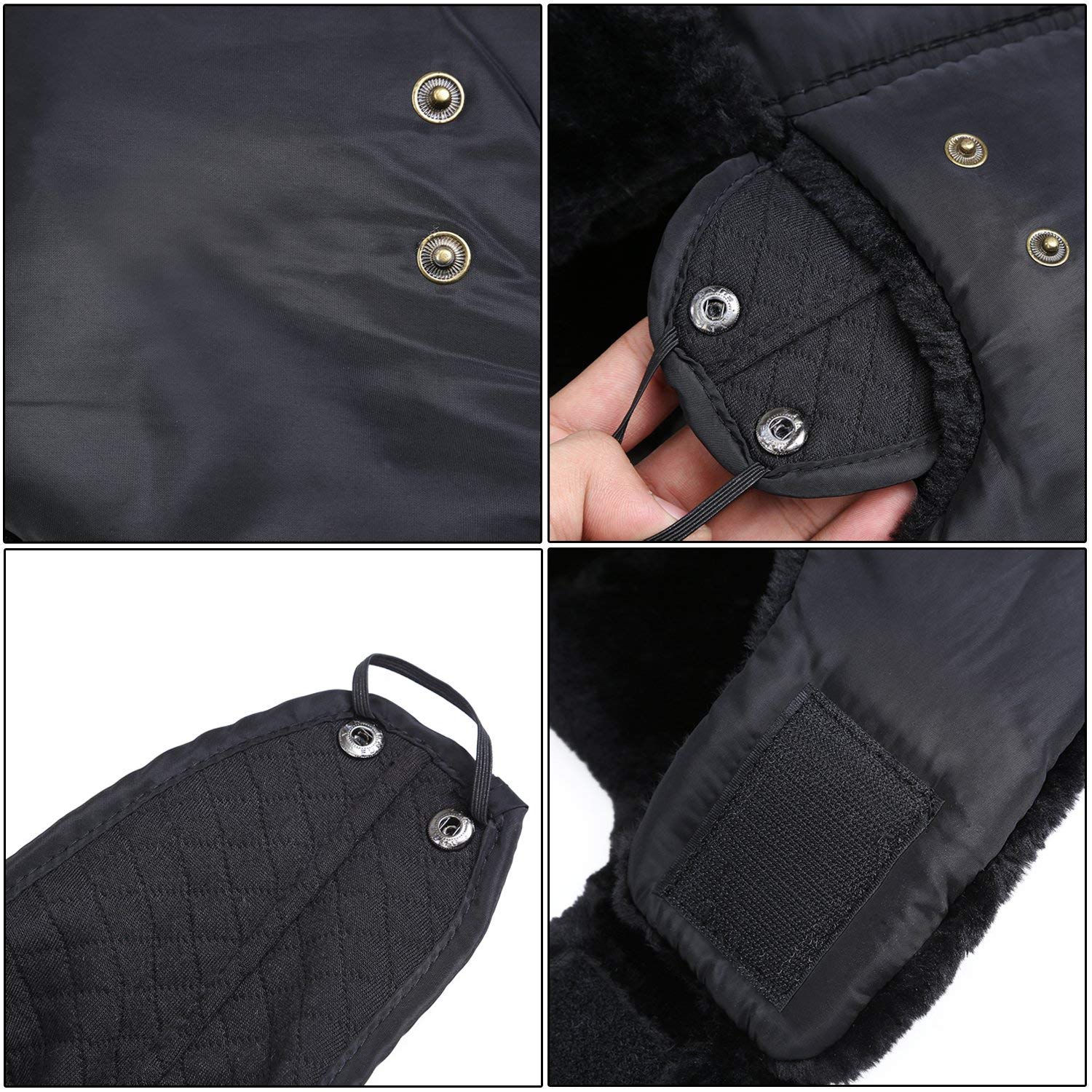 HIVER Tropper Hat Balaclavas - Thick Fleece Full Face Cover for Winter, Skiing & Outdoor Activities - Windproof Dust Mask with Ear Flaps for Cold Weather Protection - Perfect for Skiing, Snowboarding, Hiking and Winter Sports