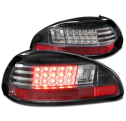 ZMAUTOPARTS LED Tail Brake Lights Rear Lamps - Black Replacement for 1997-2003 Pontiac Grand Prix | Enhanced Visibility & Style for Night Driving & Car Customization