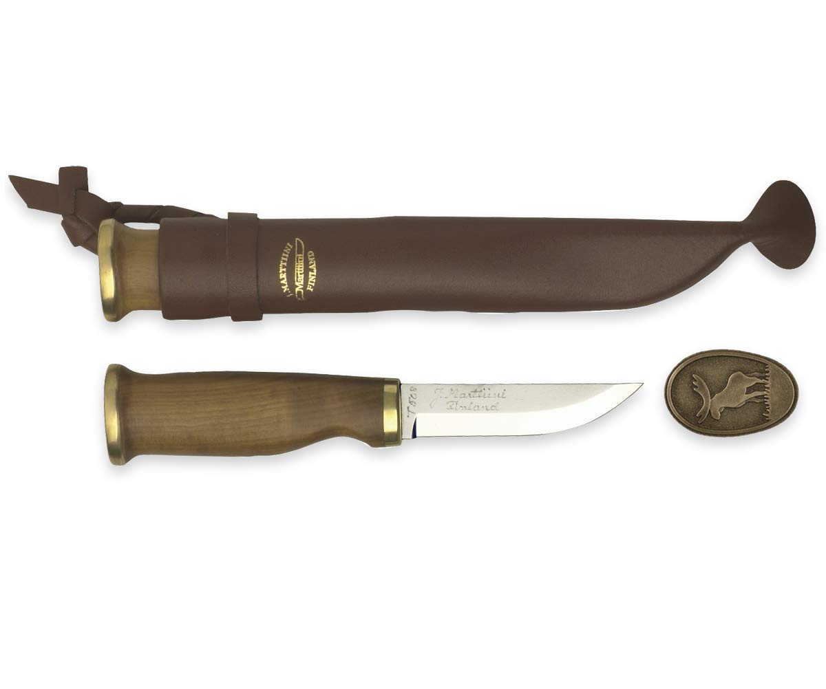 Marttiini Moose Hunting Knife - High Carbon Steel Blade with Wood Handle - Perfect for Outdoor Camping, Hunting, and Bushcraft Activities