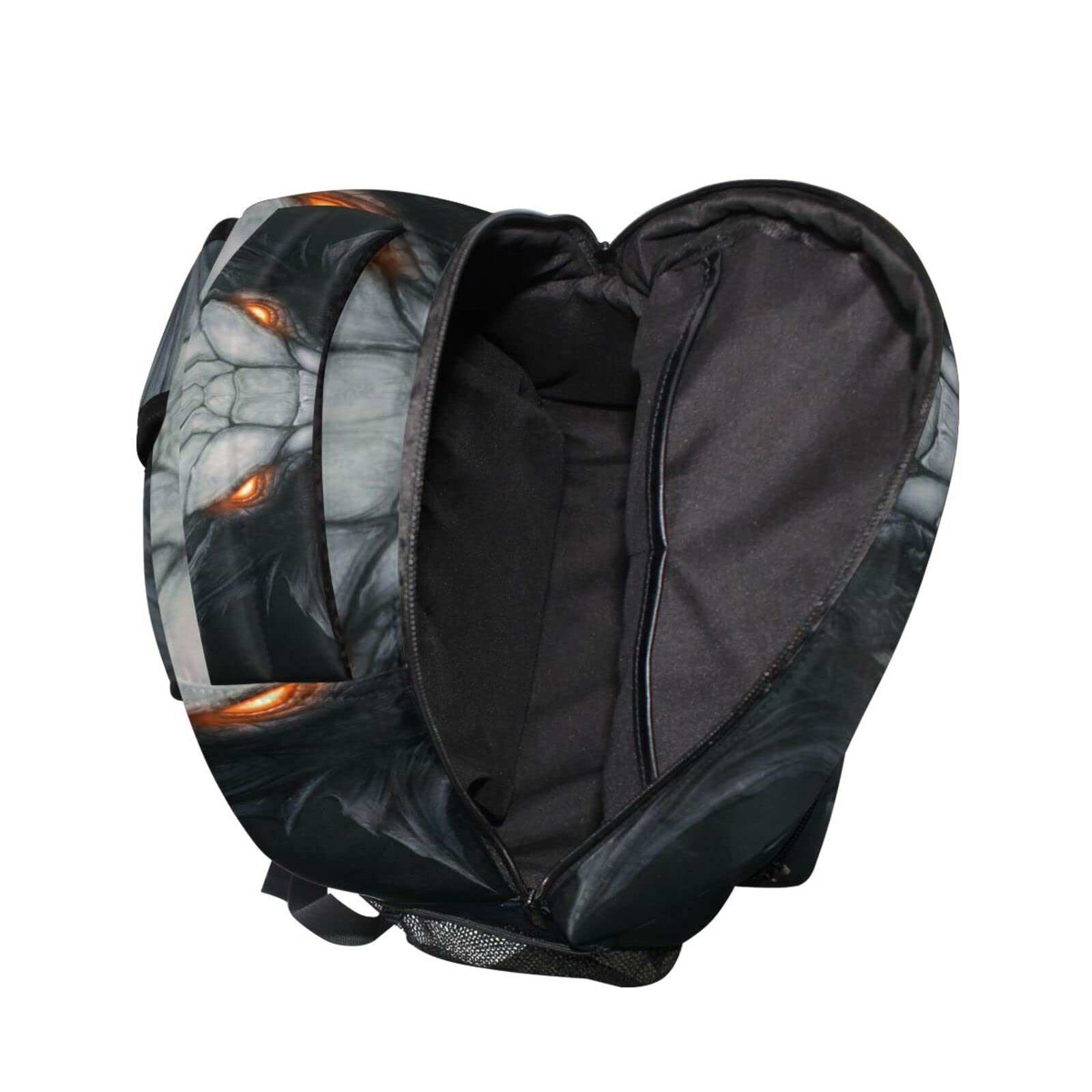 JIPONI Silver Dragon Dark Backpack for Girls & Boys - Durable School Bookbag, Travel Laptop Backpack, Daypack for Students & Teens | Perfect for School, Work, Travel & Everyday Use