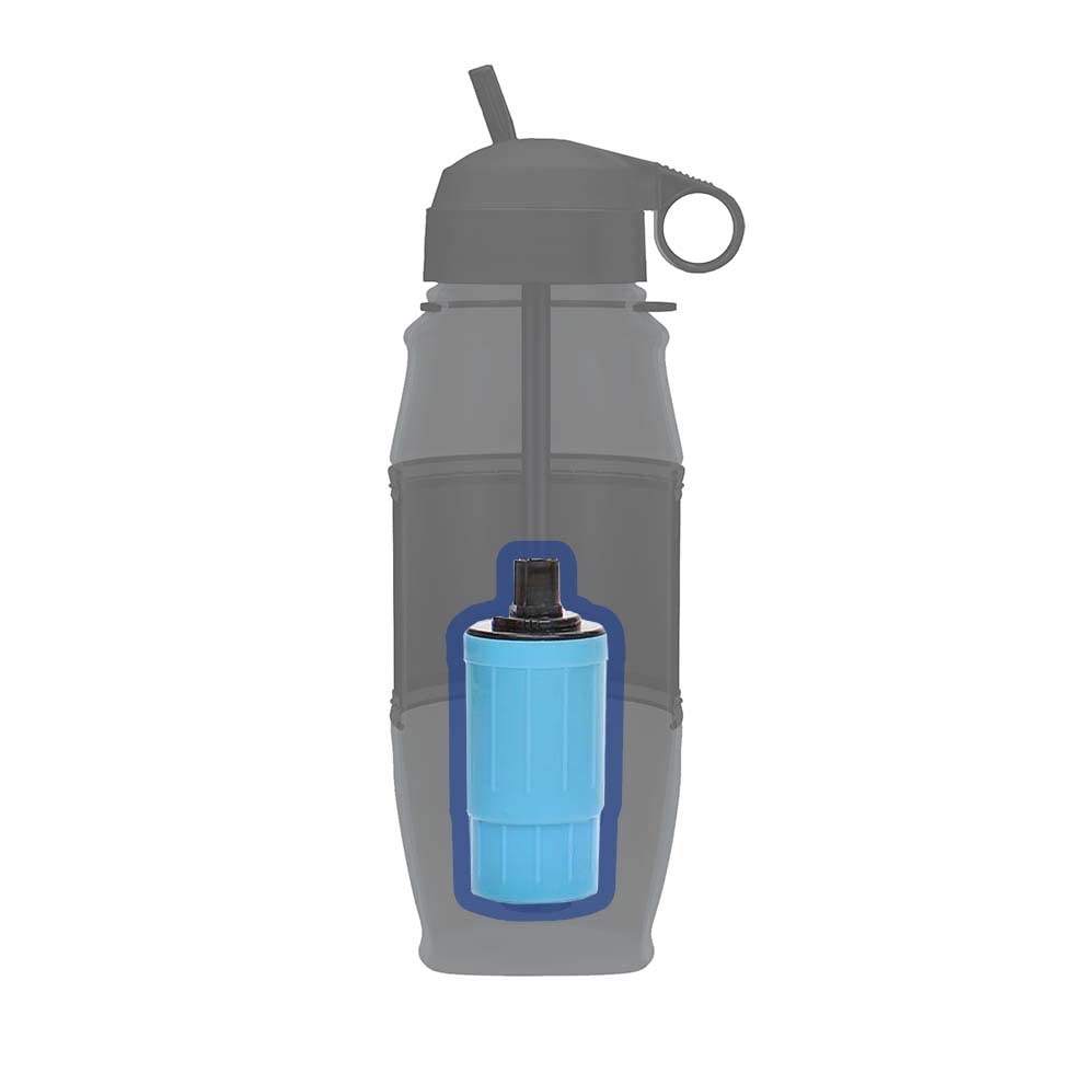 Seychelle pH20 Alkaline Water Filter Replacement Cartridge - 100 Gallon Capacity for Hiking, Camping & Travel - BPA Free Water Purification System