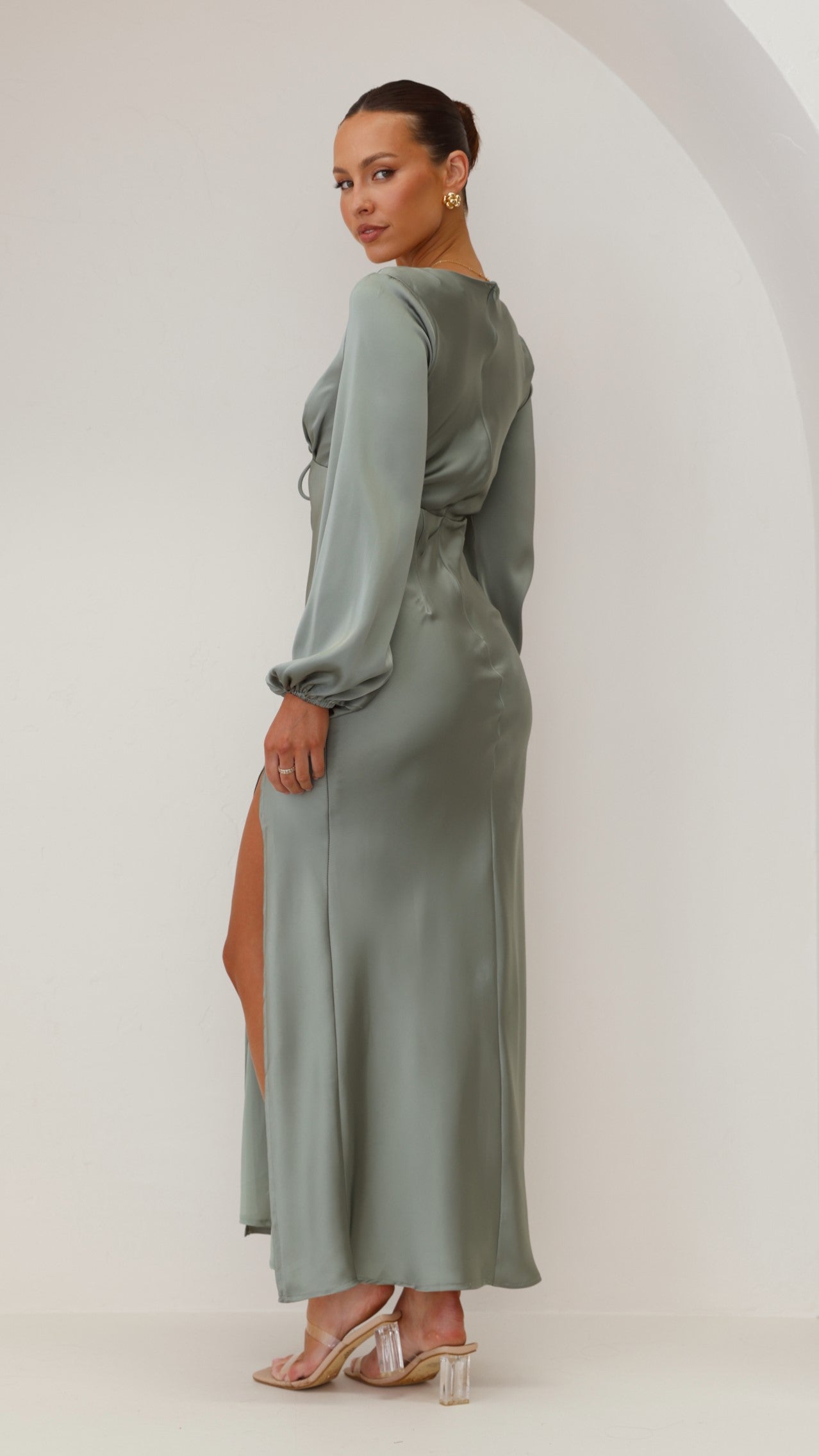 Brigitte Maxi Dress for Women - Flowy Green Summer Dress with Pockets | Perfect for Beach, Vacation & Casual Outings
