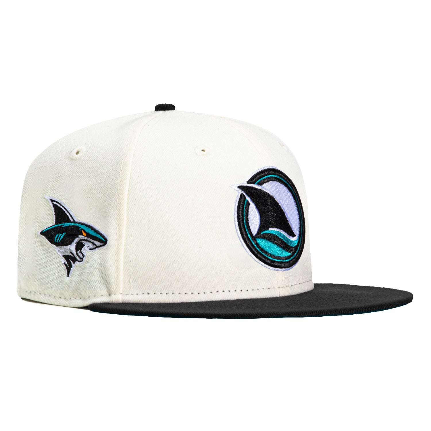 New Era 59Fifty San Jose Sharks Logo Patch Alternate Hat - White & Black Snapback Baseball Cap for Men & Women - Perfect for Hockey Games, Sports Events & Casual Wear