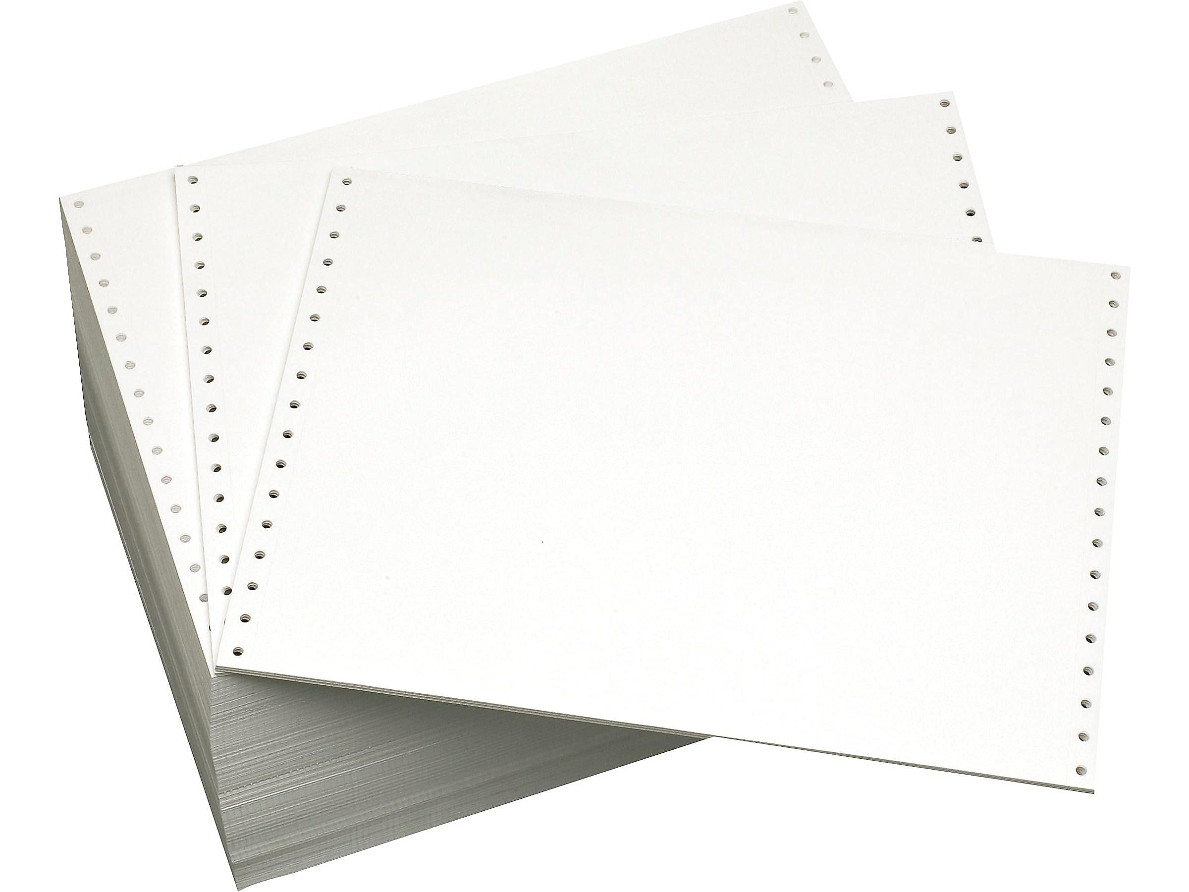 Domtar Continuous Feed Computer Paper - 1-Part, 18 lb Bond Weight, 8.5 x 12 Inches, White (4,000 Sheets per Carton) - Perfect for High-Volume Printing, Invoices & Business Forms