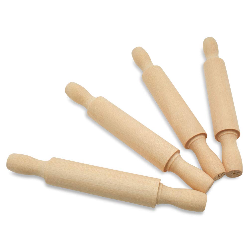 5 Inch Mini Wooden Rolling Pin for Kids - Pack of 250 - Perfect for Play Dough, Baking, Arts & Crafts - Ideal for Pretend Play, Classroom Activities & DIY Projects by Woodpeckers