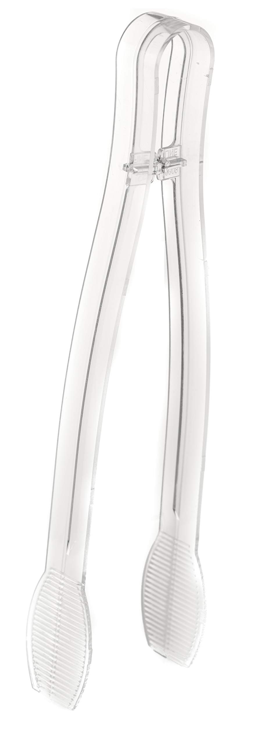 96 Pack 9-Inch Heavy Duty Clear Plastic Serving Tongs - Disposable Salad Tongs for Catering, Buffets & BBQs - Heat Resistant for Hot & Cold Foods - Ideal for Salads, Bakery Items & Ice Serving - EcoQuality Commercial Kitchen Supplies