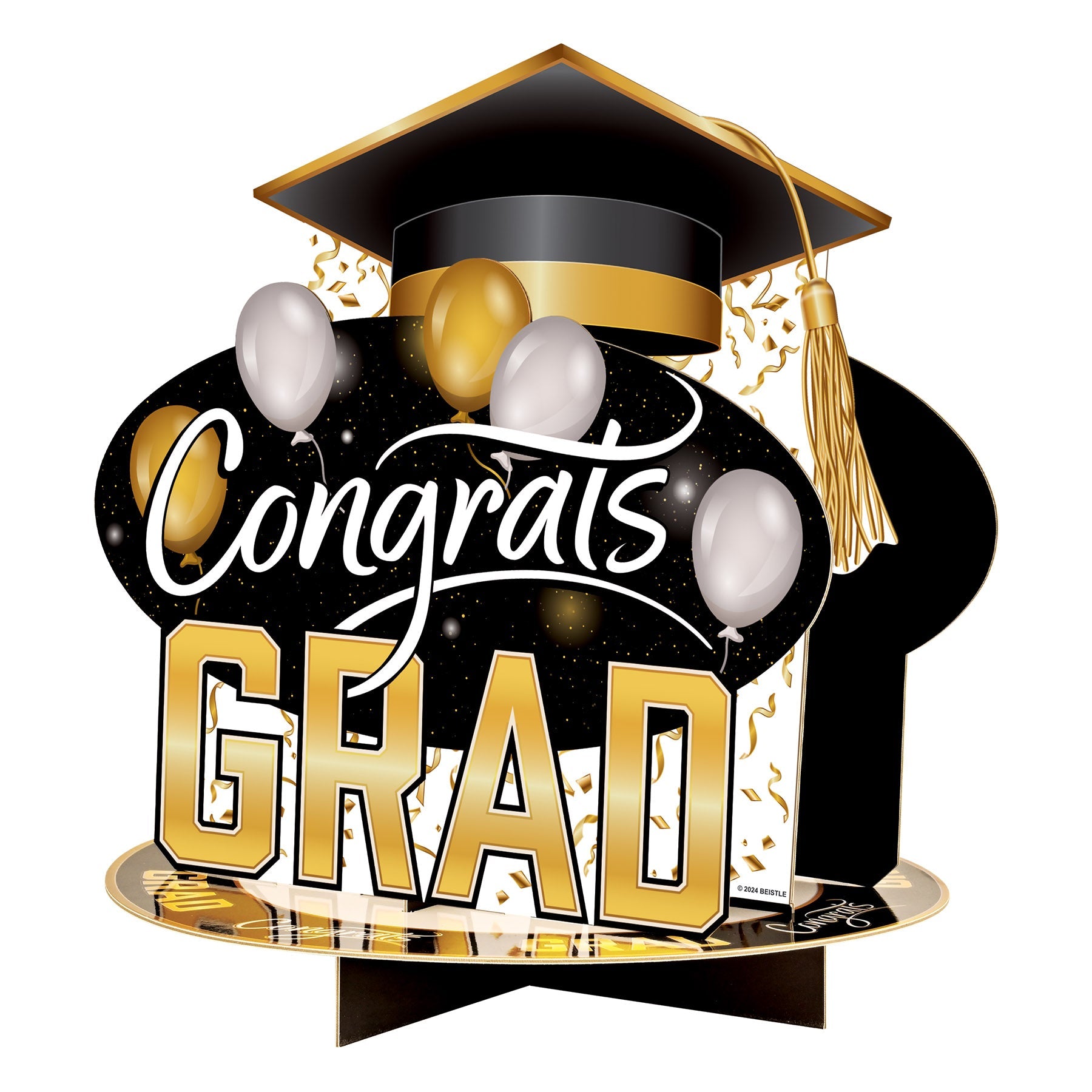 12 Pack Beistle 3D Congratulations Graduation Centerpieces - Perfect for Graduation Party Decorations, School Celebrations & Commencement Ceremonies