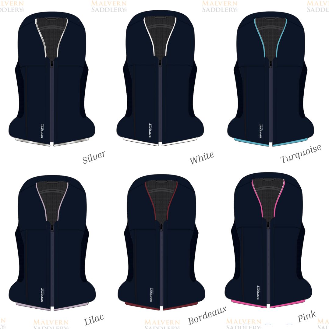 Safefit Airbag Vest for Motorcycle Riding - Navy Blue Safety Vest with Custom Fit | Ideal for Commuting, Racing & Adventure Motorcycles