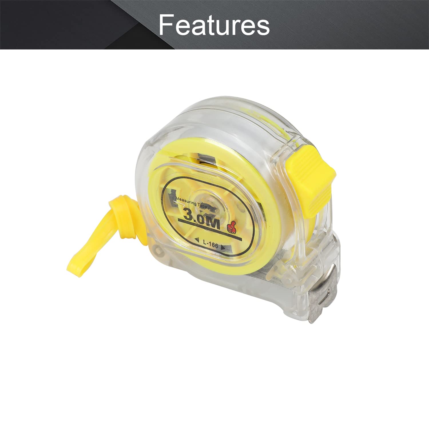 Utoolmart 3m/9.8ft Retractable Steel Tape Measure - Professional Metric Scale Measuring Tool with Durable Plastic Case (1Pcs) - Perfect for Construction, DIY Projects & Home Improvement