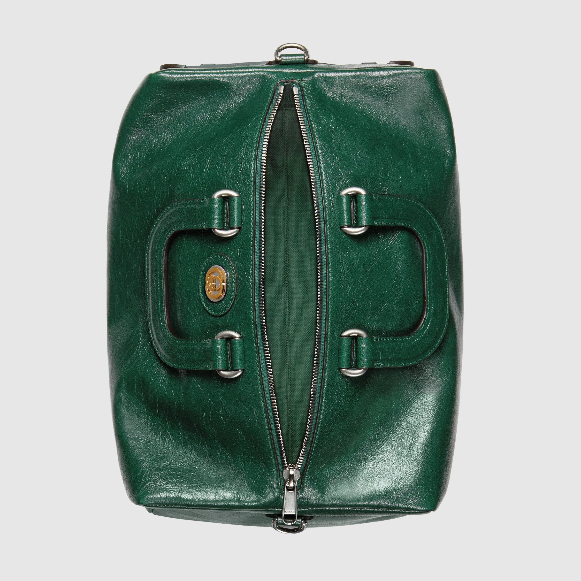 Gucci Soft Leather Backpack for Women & Men - Dark Green Luxury Designer Backpack for Travel, Work & Everyday Use