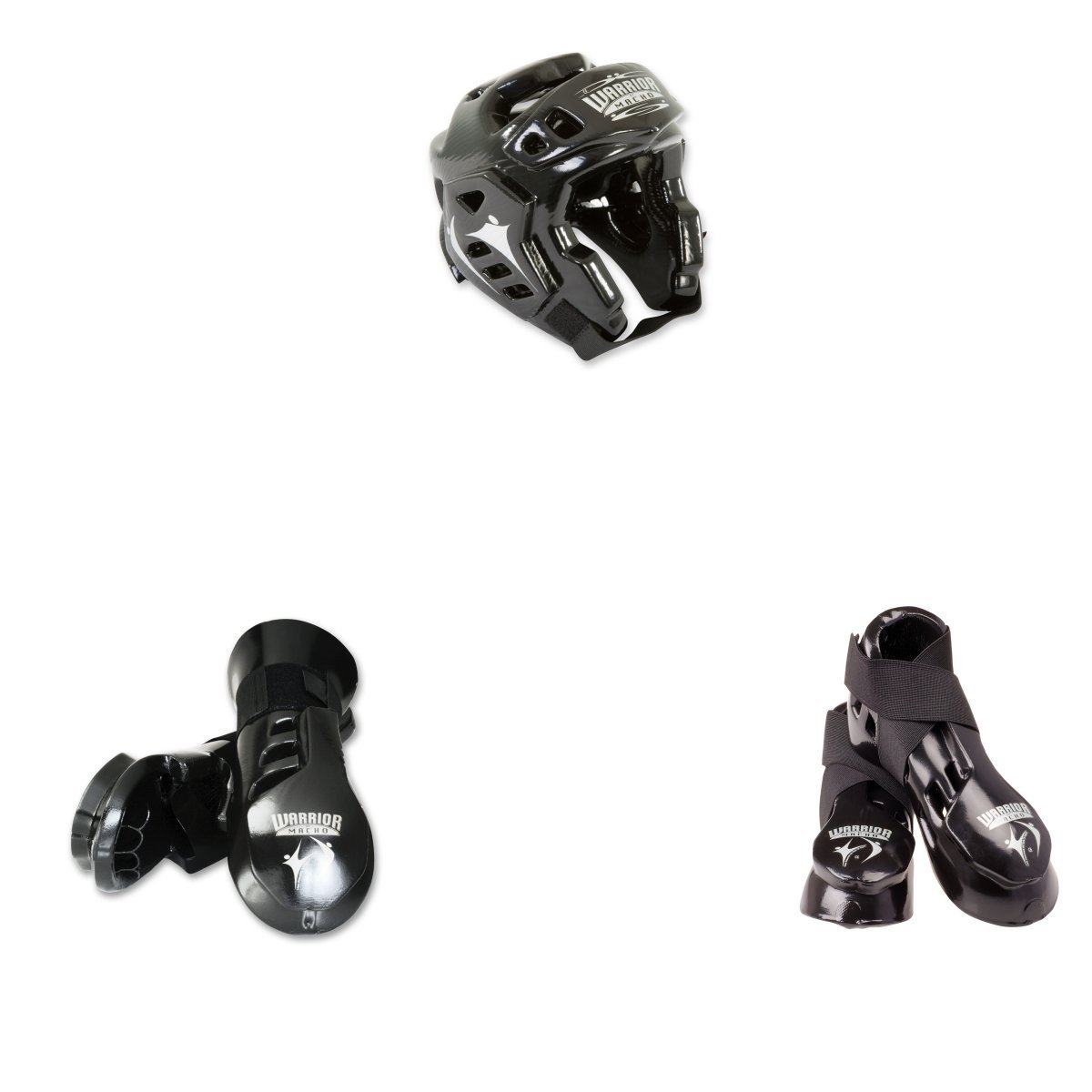 Macho Warrior 5-Piece Sparring Gear Set for Kids - Black, Large Size | Perfect for Martial Arts Training, Taekwondo Practice & Youth Combat Sports