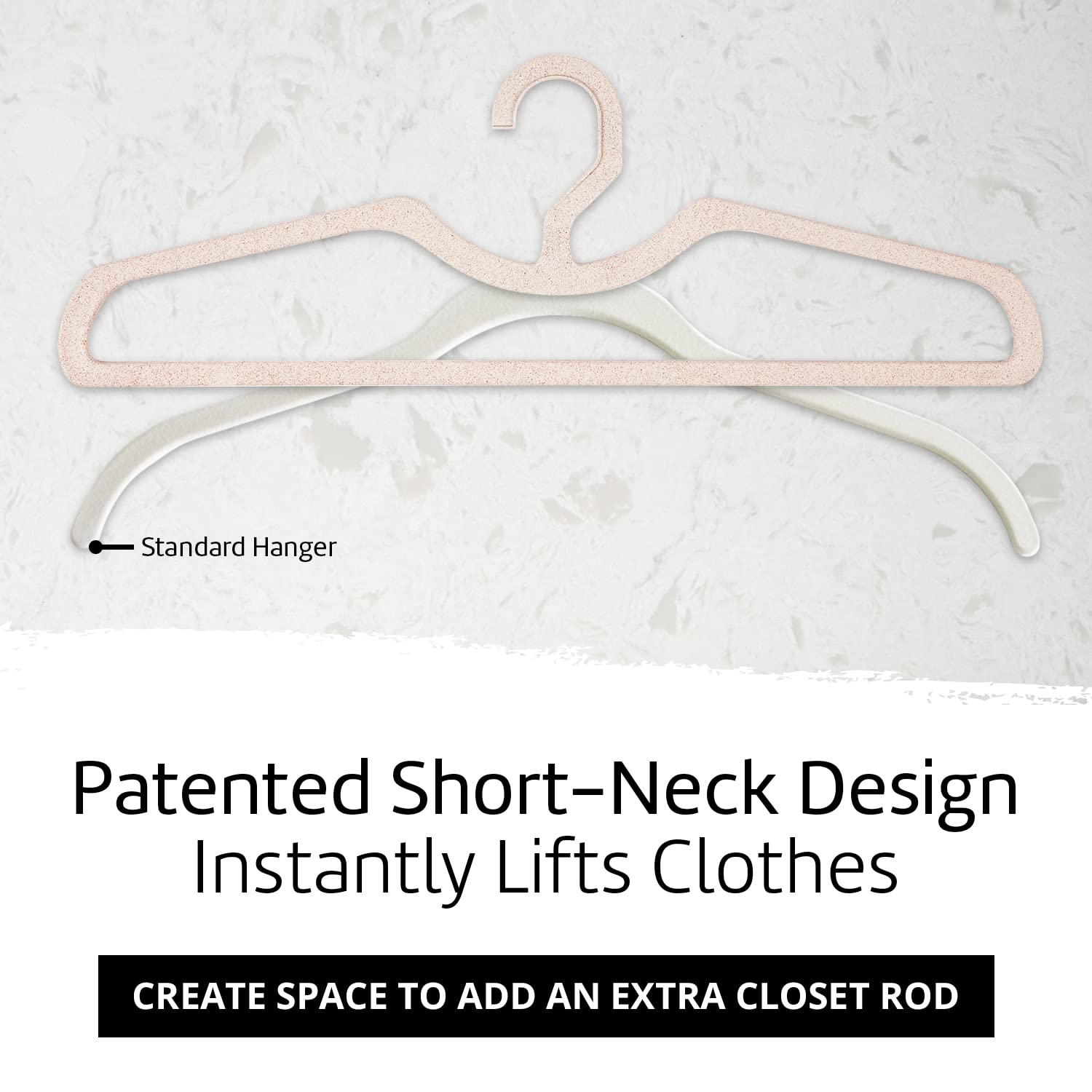 Higher Hangers BioHangers - 120 Pack Eco-Friendly Flaxseed Clothes Hangers | Space Saving Closet Organizer for Dorms, RV, Travel & Home | 17