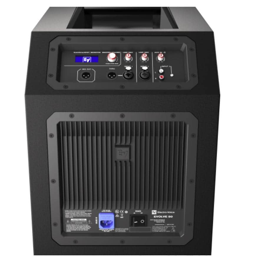 Electro Voice Evolve 50 Portable Column PA Speaker System with Bluetooth 5.0 - High Power Live Sound for DJs, Bands & Events (Black) | Perfect for Weddings, Outdoor Parties & Professional Performances