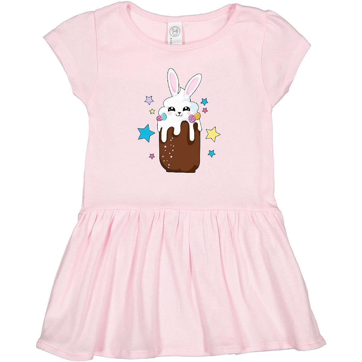 **Inktastic Easter Chocolate Bunny with Stars Toddler Dress - Cute Holiday Outfit for Girls & Boys - Perfect for Easter Celebrations, Family Photos & Spring Parties**