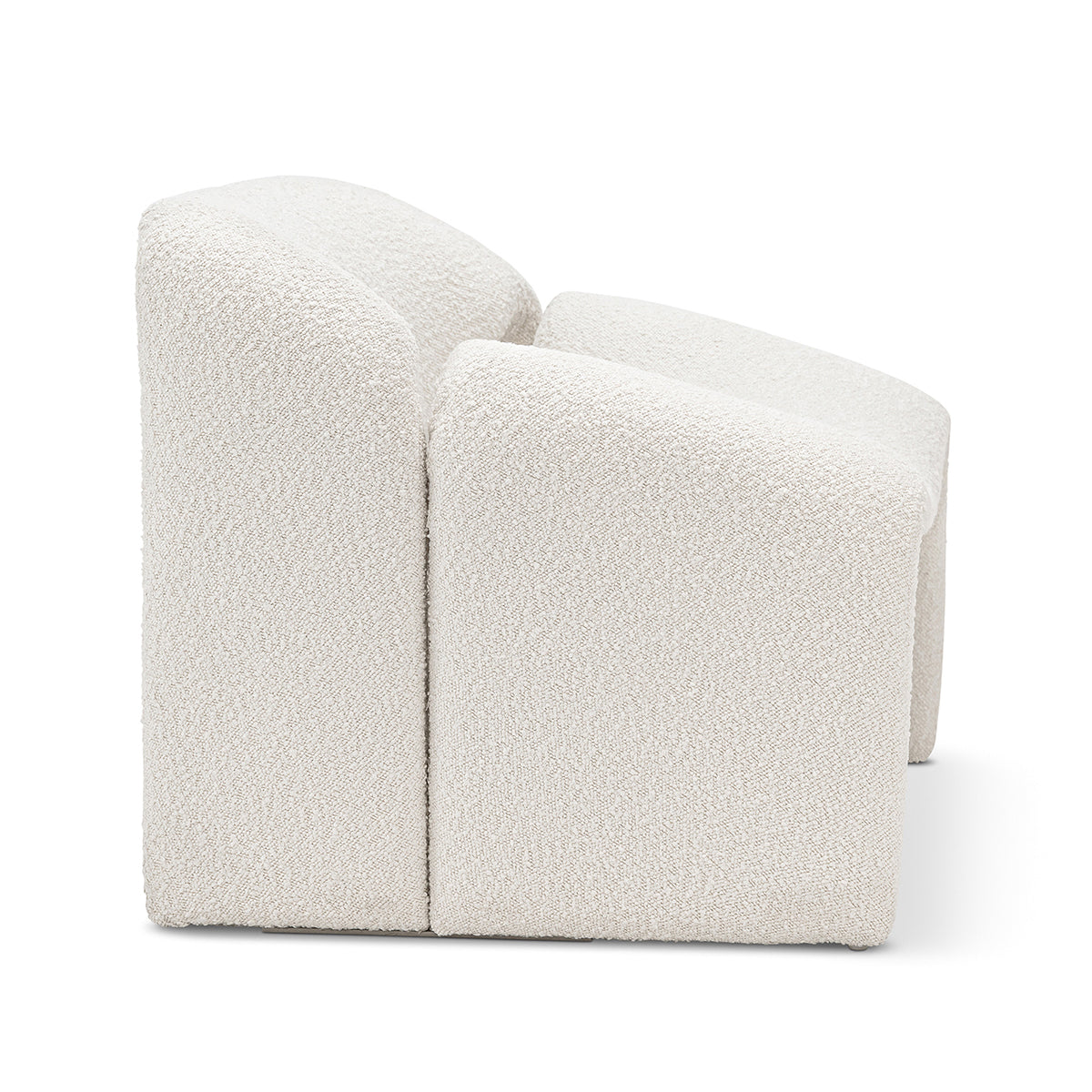 Billie Groove Boucle Armchair - Modern Upholstered Accent Chair for Living Room, Bedroom & Office - Cozy & Stylish Seating Solution