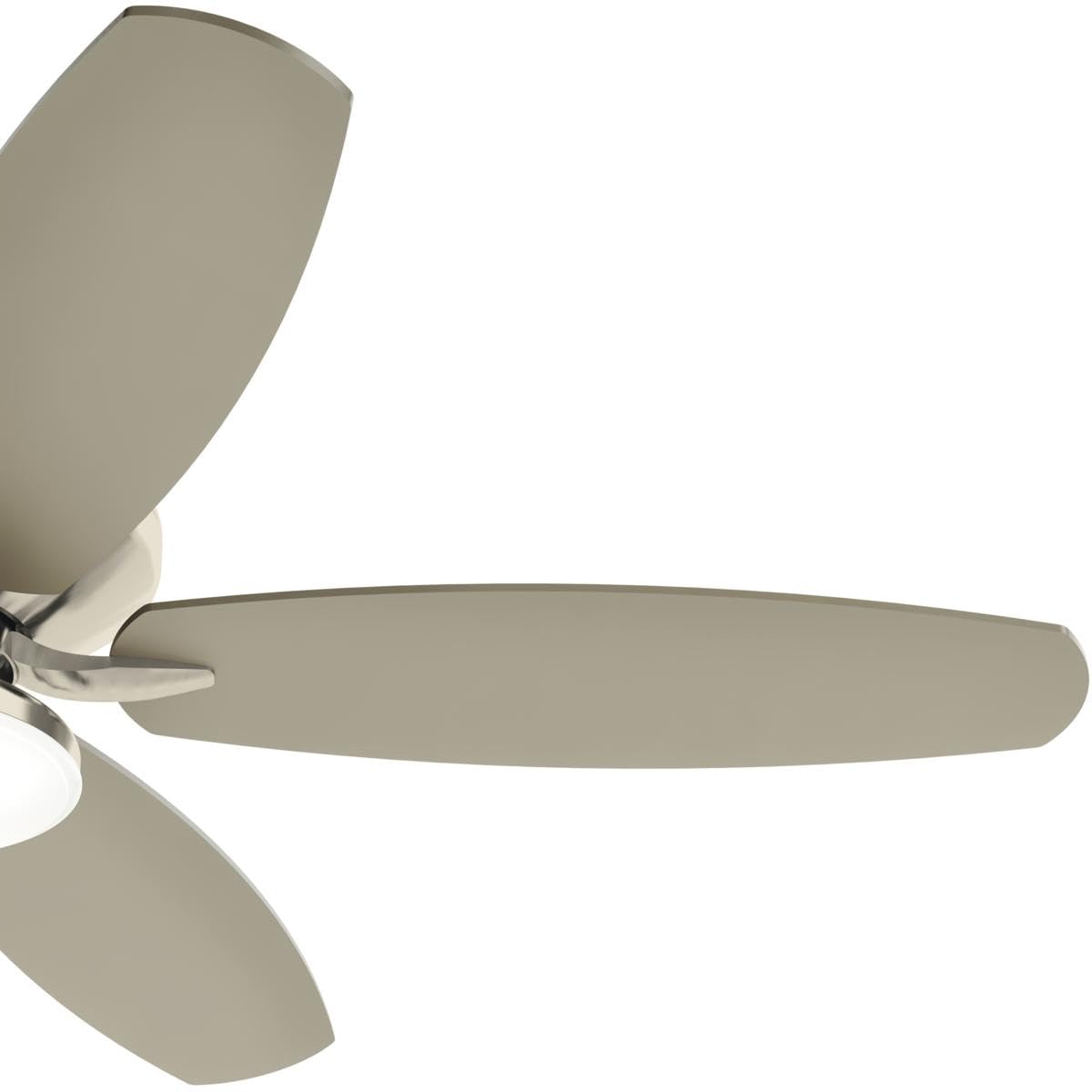 Kichler 52 Inch Modern Ceiling Fan with LED Light - Energy Efficient Indoor Cooling for Living Room, Bedroom & Office