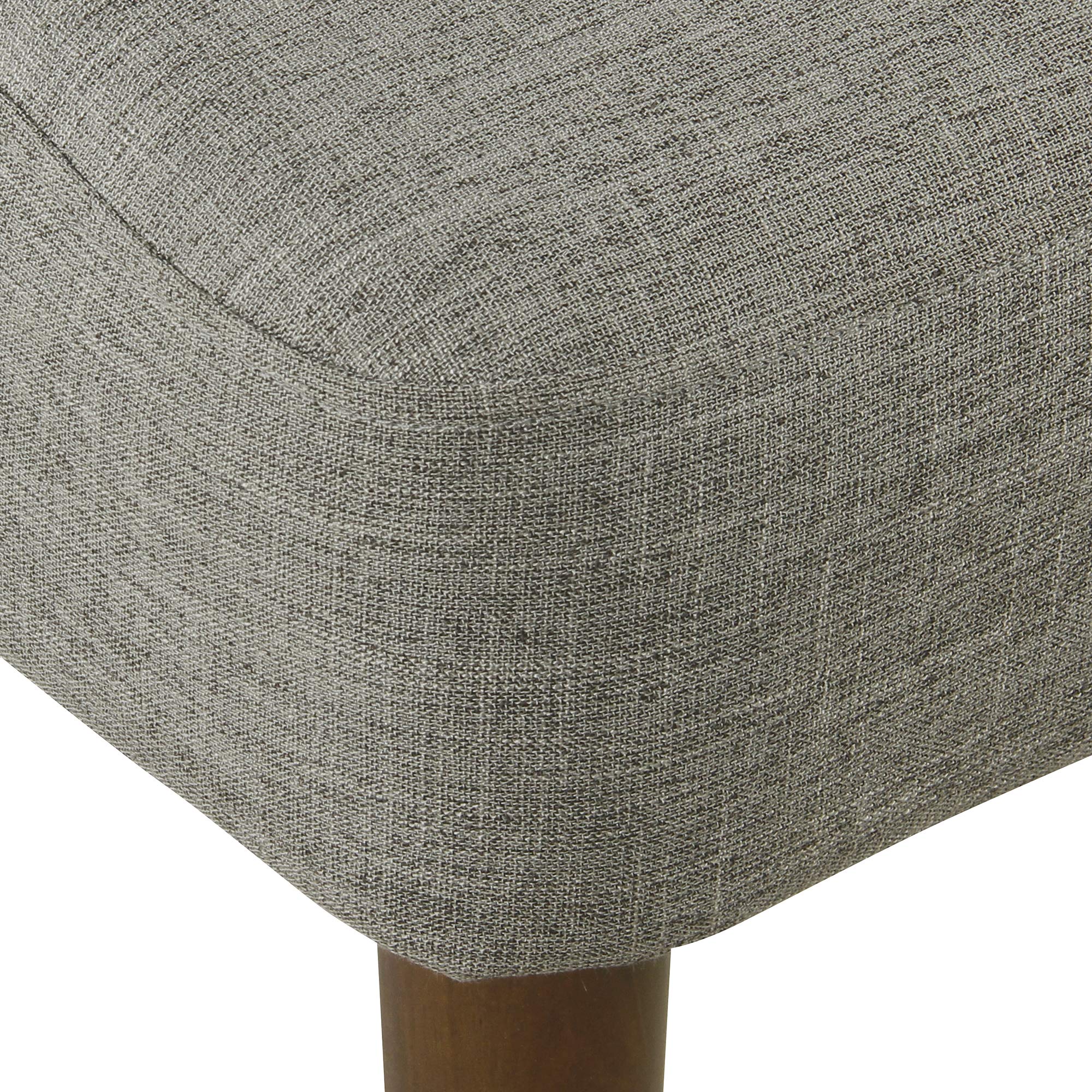 Homepop Upholstered Gayle Slide Dining Chair - Gray Woven Fabric, Single Modern Dining Room Chair for Kitchen, Living Room & Office Decor