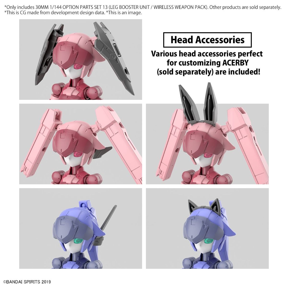 Bandai 30MM 1/144 Scale Option Part Set 13 - Leg Booster Unit & Wireless Weapon Pack for Custom Model Kits | Perfect for Gundam Builders and Sci-Fi Dioramas
