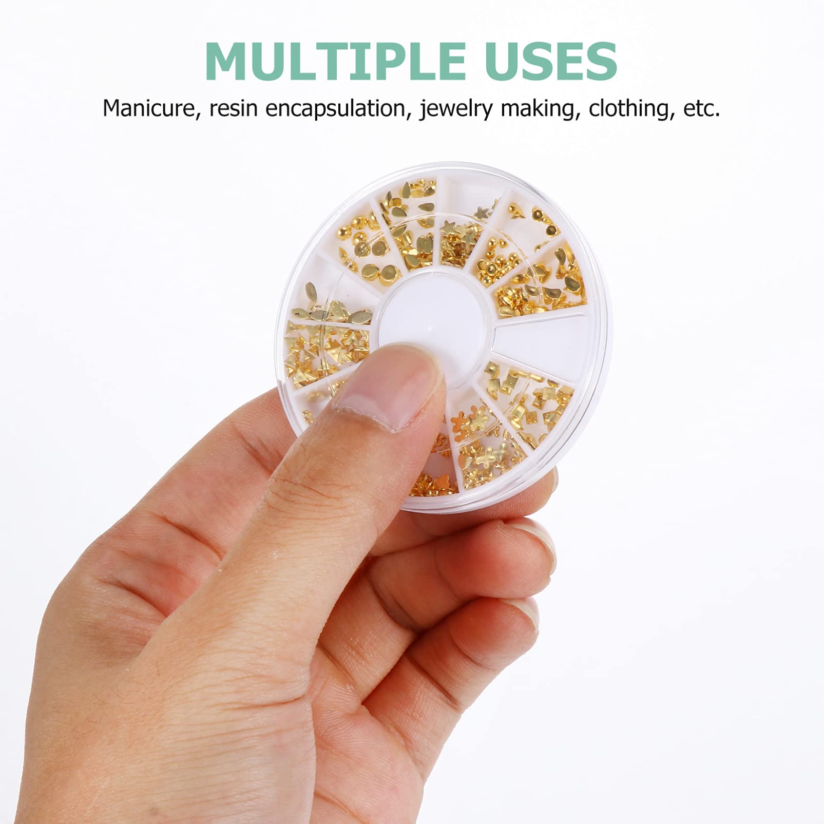 Minkissy 9-Piece Nail Art Kit with Rhinestones, Decals & Metal Rivets - DIY Manicure Accessories for Professional & Home Nail Art - Perfect for Bridal, Party & Salon Nail Designs