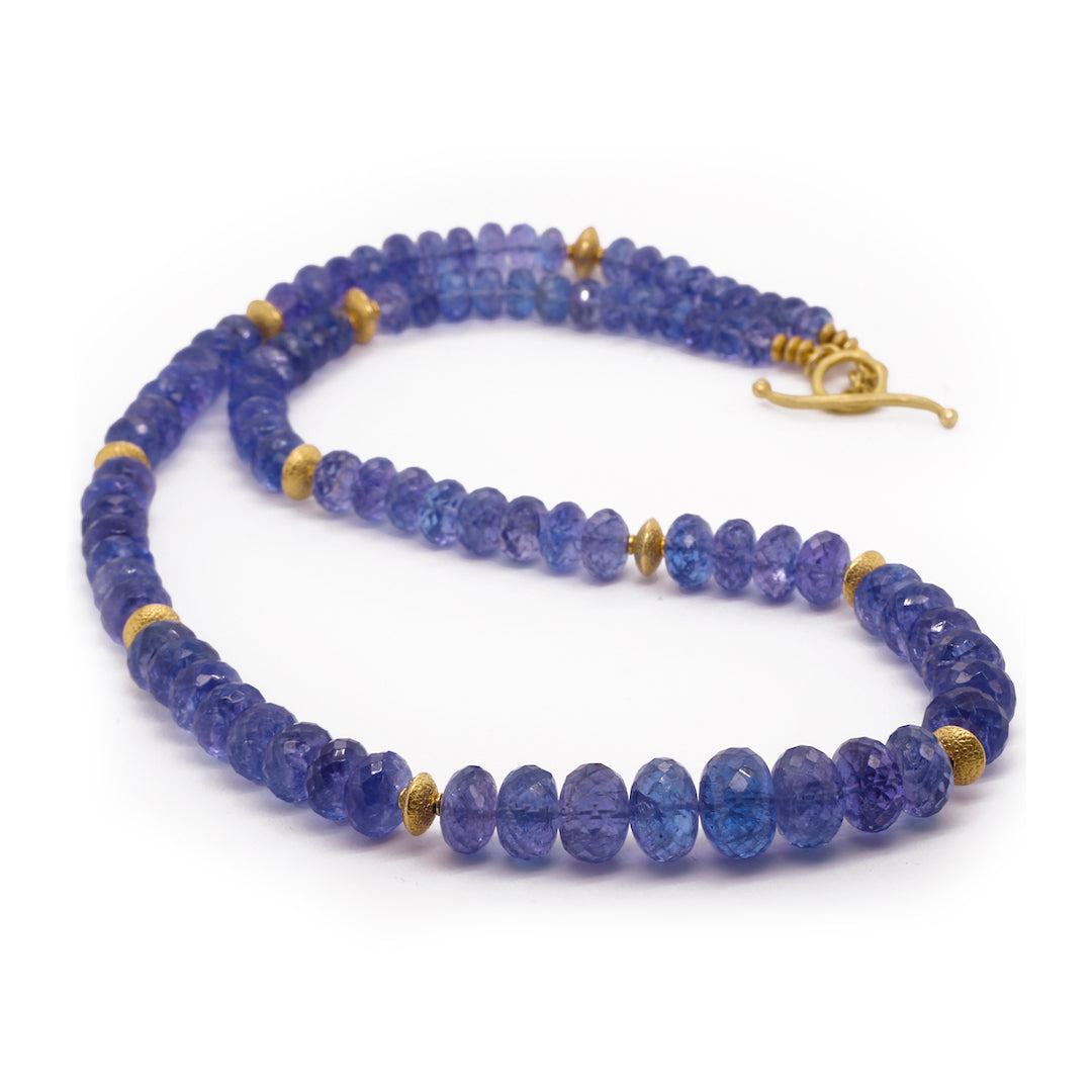 Elegant Graduated Tanzanite Pendant Necklace for Women - Perfect for Weddings, Anniversaries & Special Occasions