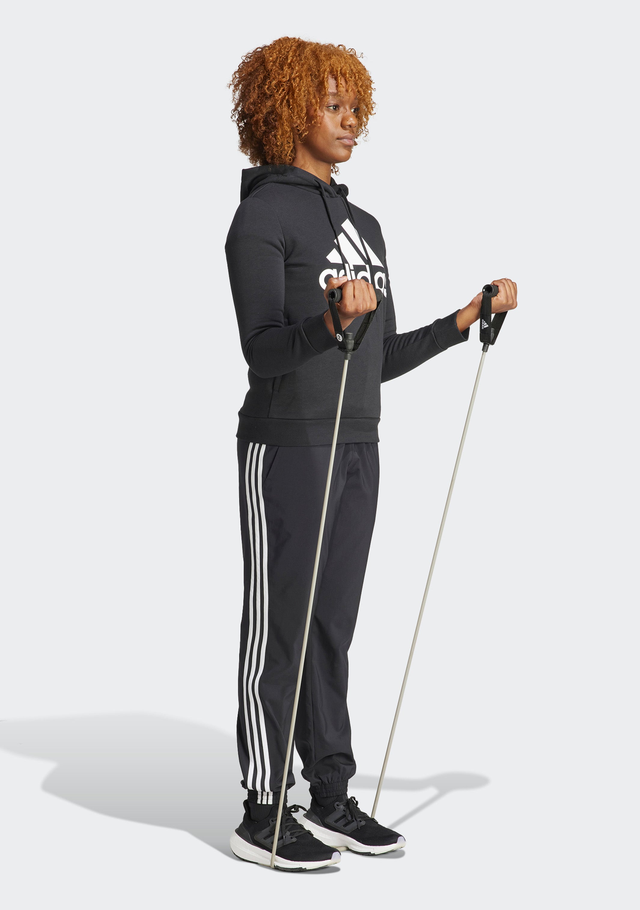 Adidas Women's Essentials Relaxed Fit Logo Hoodie - Black | Soft Fleece Pullover for Casual Wear, Gym & Lounge | Perfect for Everyday Comfort & Street Style