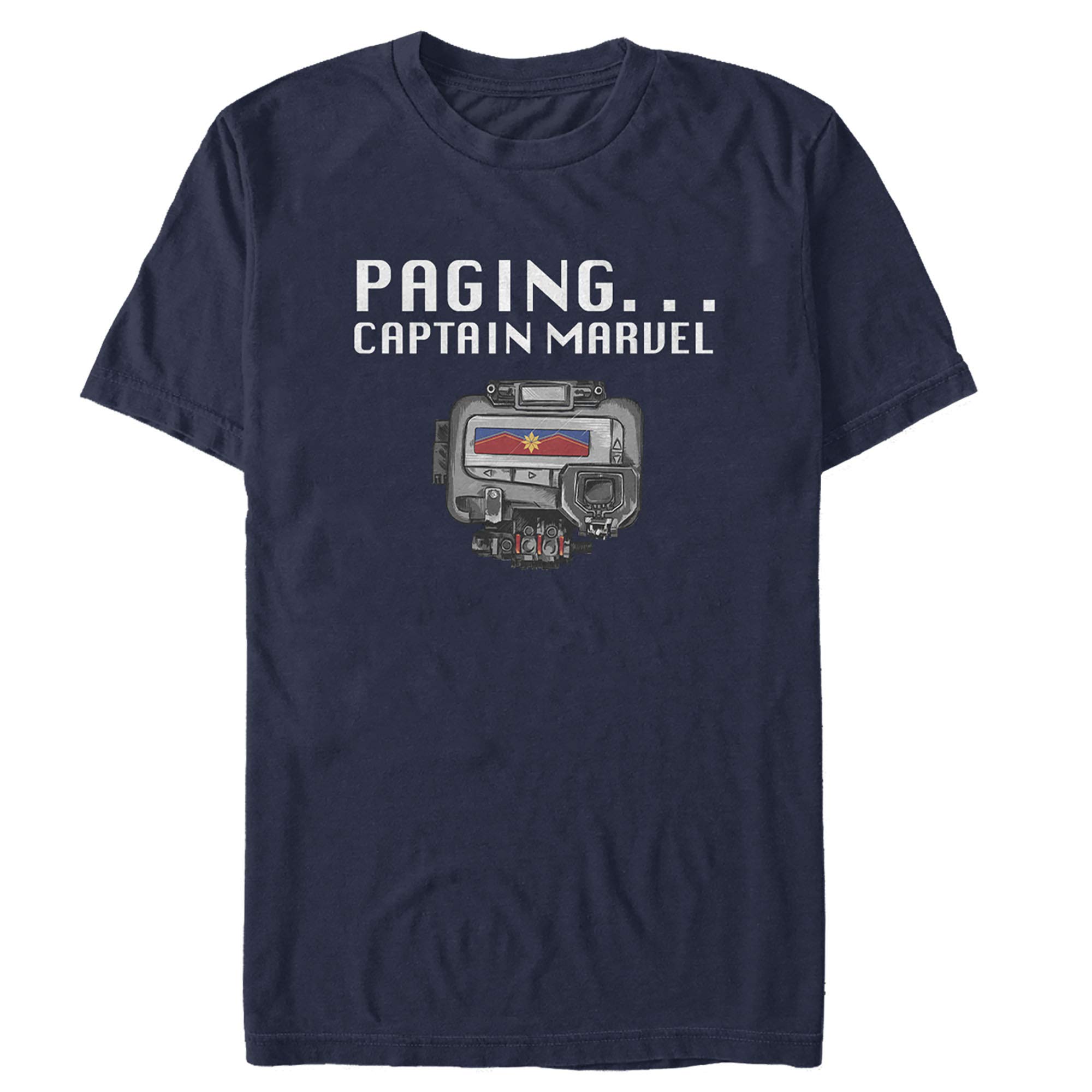Marvel Men's Captain America Pager Gadget Graphic T-Shirt - Superhero Comic Tee for Casual Wear & Cosplay