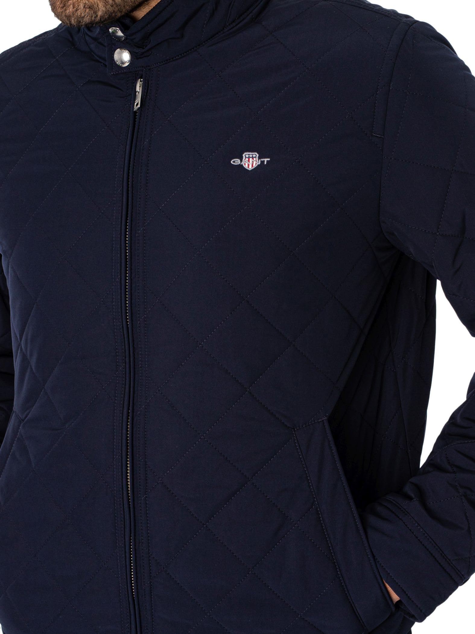 GANT Men's Lightweight Windbreaker Jacket - Water-Resistant, Breathable Outdoor Shell for Hiking, Running & Travel