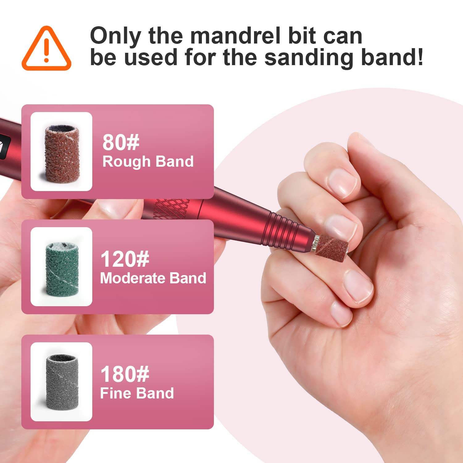PELCAS Cordless Electric Nail Drill Kit with LCD Display - 5 Adjustable Speeds up to 20000RPM Professional Nail File Machine for Acrylic & Gel Nails - Perfect for Salon, Home Manicure & Pedicure Care
