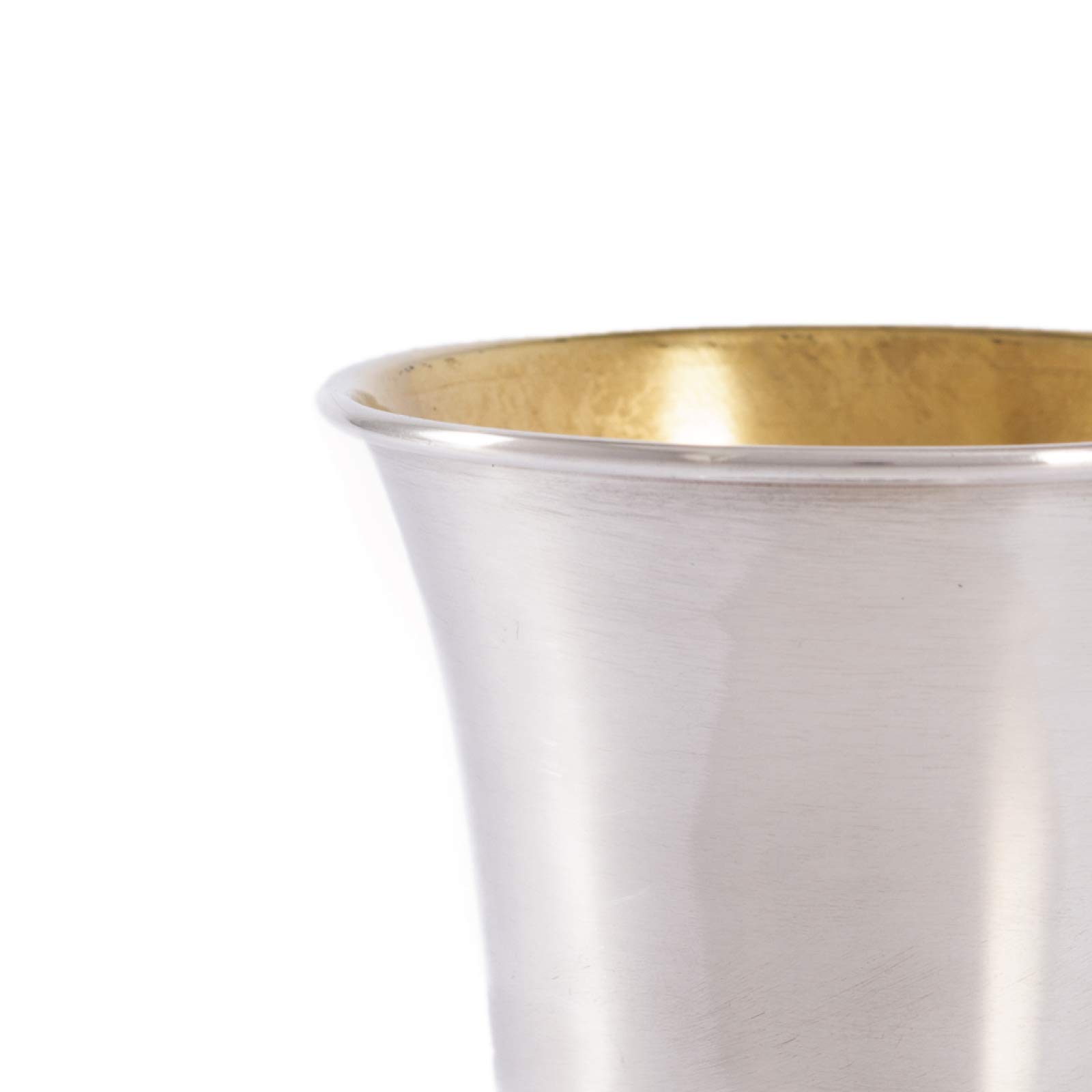 Elegant Sterling Silver Kiddush Cup - Modern Judaica Wine Goblet for Shabbat, Jewish Holidays & Weddings | Perfect Jewish Gift for Religious Ceremonies & Home Decor