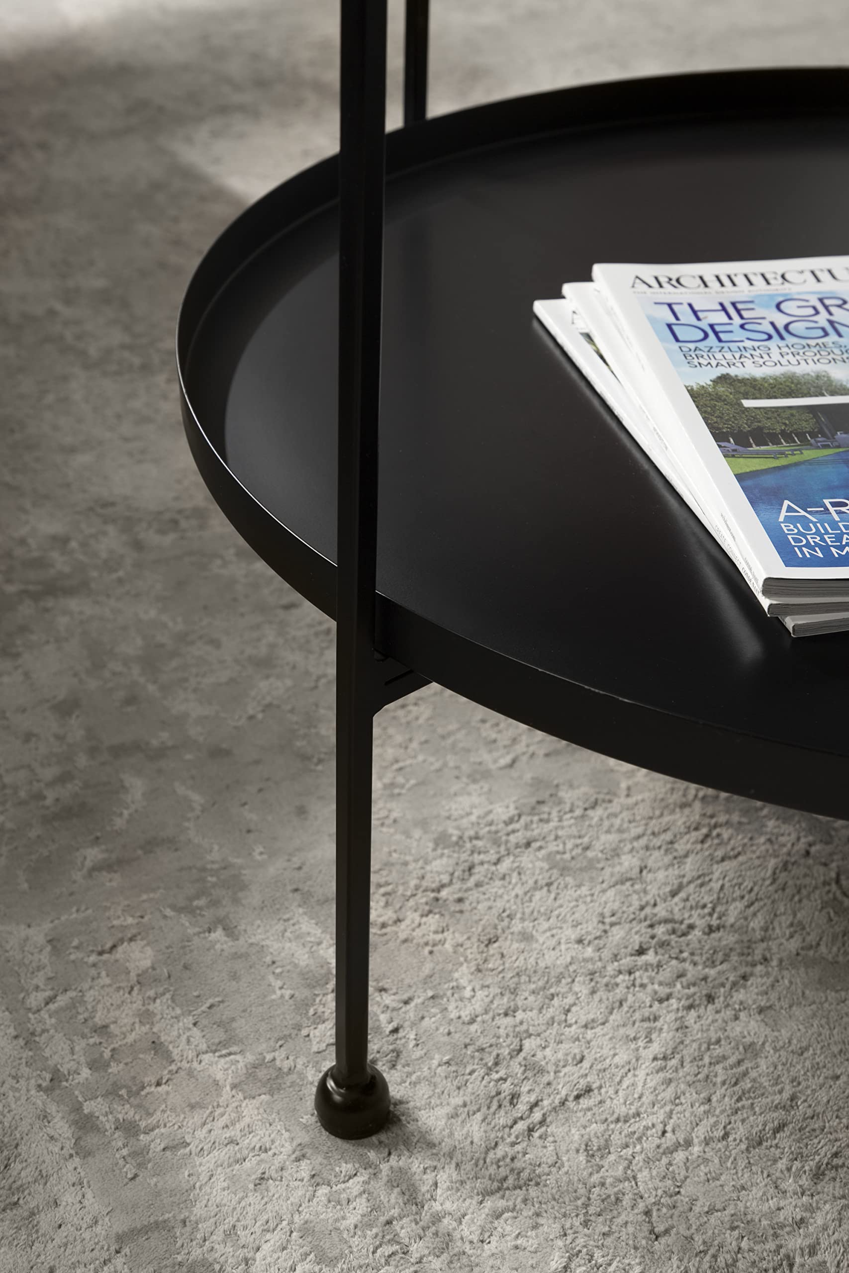 Kate & Laurel Nira Modern Round 2-Tier Coffee Table - 26